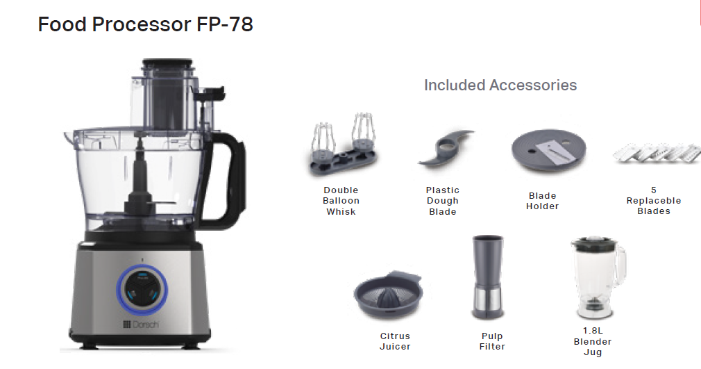 Dorsh Food Processor FP-78